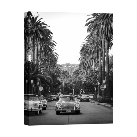 Cuadro fotográfico impresión en lienzo blanco y negro Boulevard en Hollywood Promoción