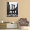 Lienzo impreso en blanco y negro By the Manhattan Bridge Gasoline Images Venta