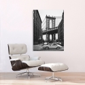 Lienzo impreso en blanco y negro By the Manhattan Bridge Gasoline Images Rebajas