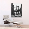Lienzo impreso en blanco y negro By the Manhattan Bridge Gasoline Images Rebajas