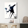 Cuadro en lienzo arte urbano moderno Mensaje de Paz Banksy Rebajas