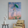 Cuadro impresión en lienzo canvas Mujer con sombrilla Claude Monet Rebajas