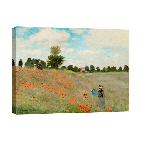 Impresión en lienzo cuadro impresionista Campo con amapolas de Claude Monet Promoción