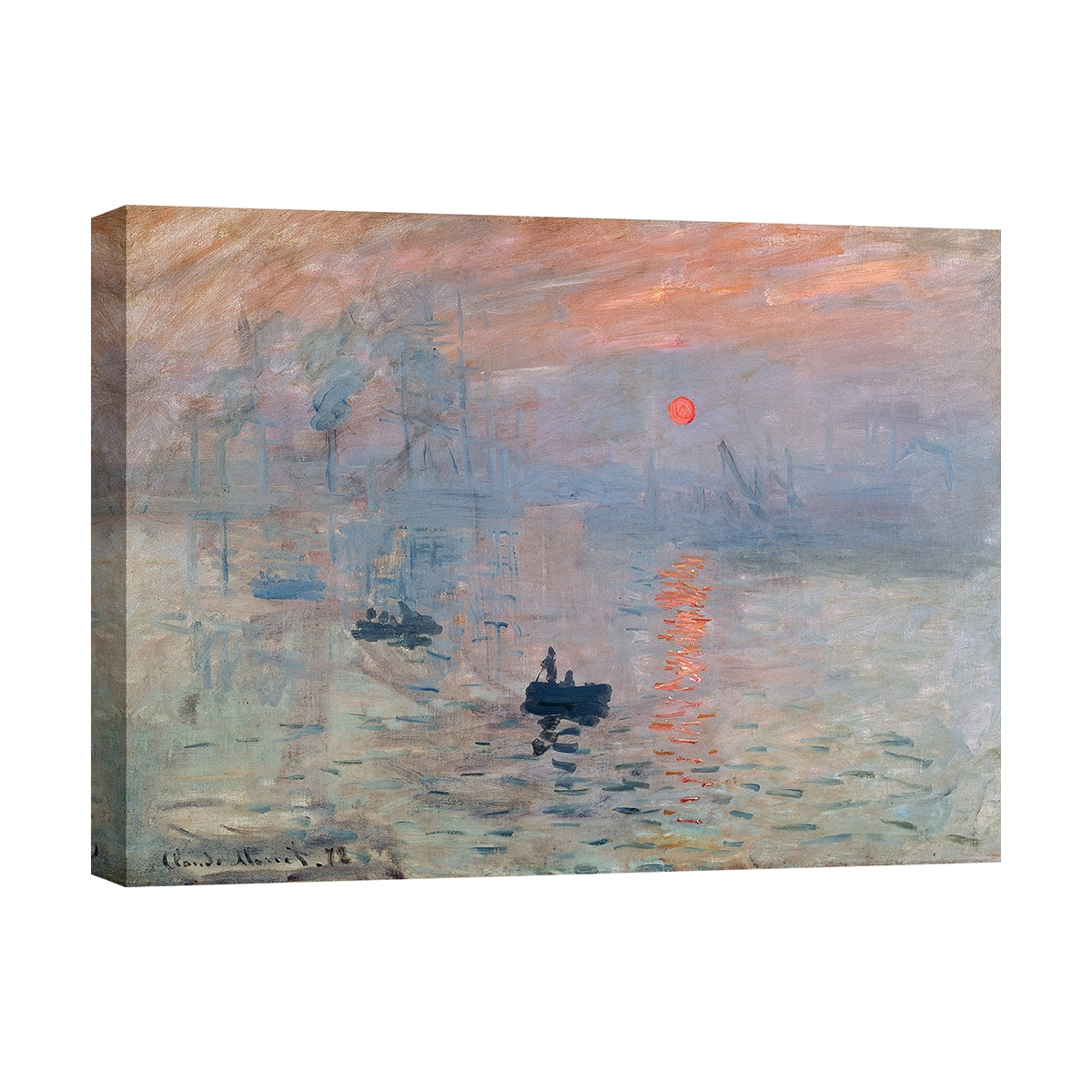 Cuadro impreso sobre lienzo Impression au soleil levant de Claude Monet Promoción
