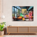 Impresión en lienzo cuadro pop art Surrealofts Milano Gerard Madau Rebajas