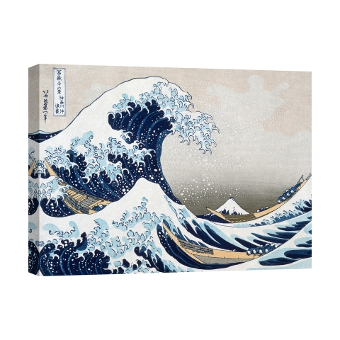 Cuadro impreso en lienzo The Great Wave off Kanagawa Hokusai Gran Ola Promoción