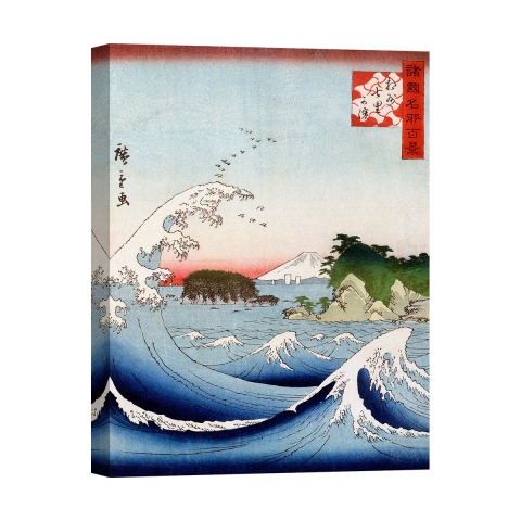 Impresión en lienzo paisaje de montaña y mar Monte Fuji Hokusai Kanagawa Promoción