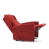 Sillón reclinable de 2 motores en tela con sistema elevapersonas y ruedas Omega Venta