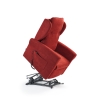 Sillón reclinable de 2 motores en tela con sistema elevapersonas y ruedas Omega Rebajas