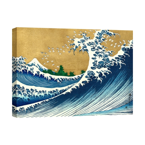 Cuadro impreso en lienzo La grande onda de Kanagawa Hokusai Promoción