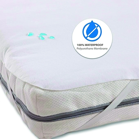 Protector de colchón para cama matrimonial 160x200 cm impermeable Huston Promoción