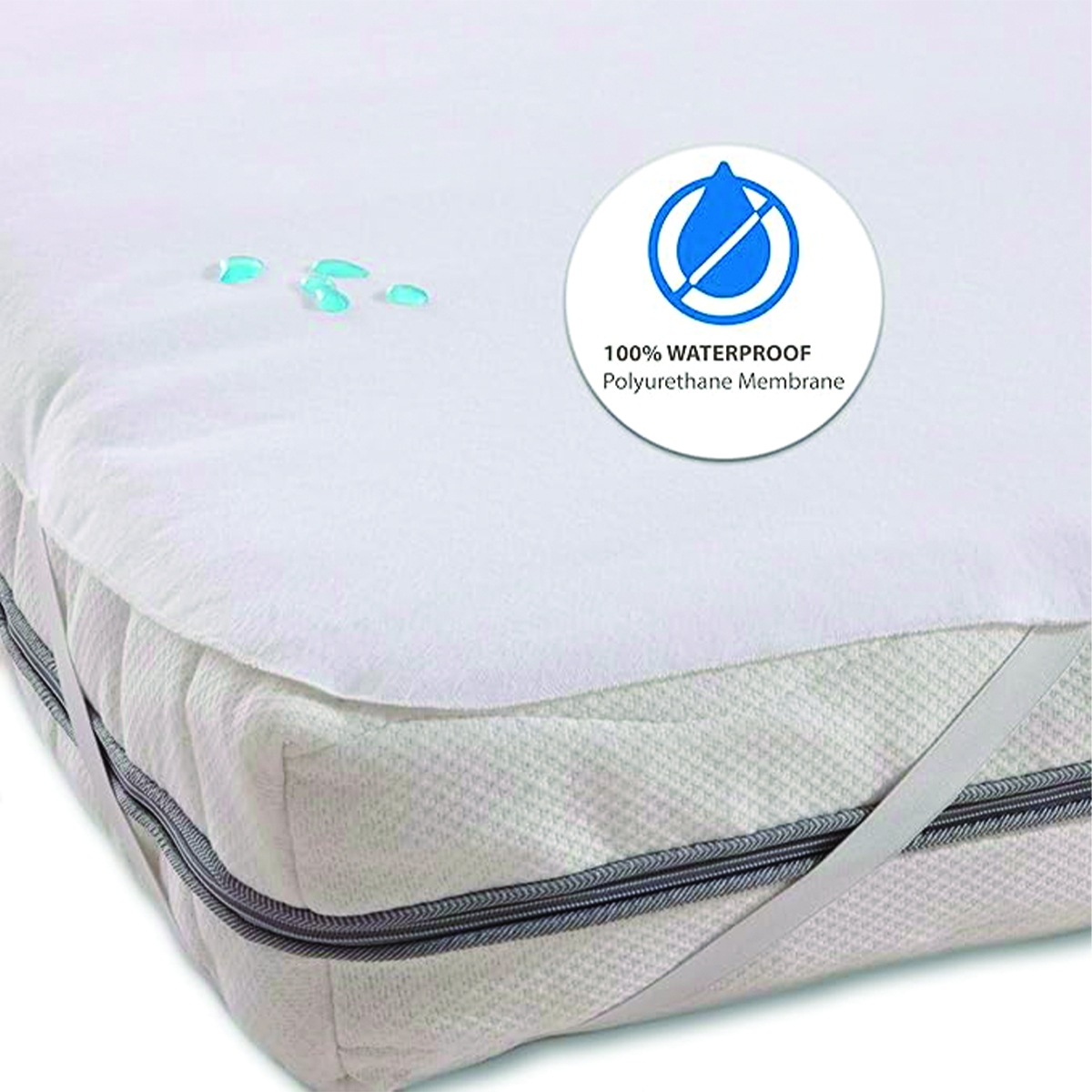 Protector de colchón para cama matrimonial 160x200 cm impermeable Huston Promoción Protector de colchón para cama matrimonial 160x200 cm impermeable Huston Promoción