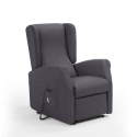 Sillón reclinable en tela 2 motores con ruedas y elevador Trilly Rebajas