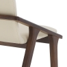 Juego de 2 sillas de comedor diseño moderno en madera y polipiel beige Hays Rebajas