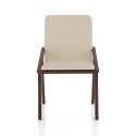 Juego de 2 sillas de comedor diseño moderno en madera y polipiel beige Hays Catálogo