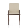 Juego de 2 sillas de comedor diseño moderno en madera y polipiel beige Hays Catálogo