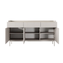 Aparador moderno beige para sala de estar con 3 cajones y 3 puertas Bitter Oferta
