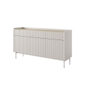 Aparador moderno beige para sala de estar con 3 cajones y 3 puertas Bitter Descueto