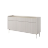 Aparador moderno beige para sala de estar con 3 cajones y 3 puertas Bitter Descueto