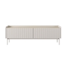 Mueble de TV bajo moderno 2 puertas abatibles beige 153x50x38 Bitter Venta