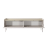 Mueble de TV bajo moderno 2 puertas abatibles beige 153x50x38 Bitter Oferta