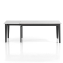 Mesa de comedor extensible moderna 90x160-400 efecto mármol Harper Descueto
