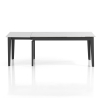 Mesa de comedor extensible moderna 90x160-400 efecto mármol Harper Descueto