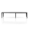 Mesa de comedor extensible moderna 90x160-400 efecto mármol Harper Stock