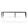 Mesa de comedor extensible moderna 90x160-400 efecto mármol Harper Stock