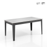 Mesa de comedor extensible moderna 90x160-400 efecto mármol Harper Promoción