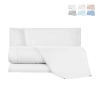 Juego de cama matrimonial de algodón con sábanas y 2 fundas Toronto Promoción