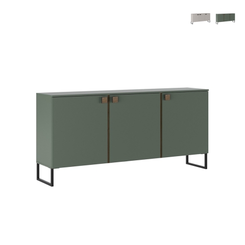 Aparador para salón y cocina de 3 puertas 184x40x90cm diseño contemporáneo Madrid Promoción
