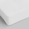 Sábana ajustable para cama matrimonial 160x200 cm algodón blanco Toronto Promoción