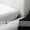 Sábana ajustable para cama matrimonial 160x200 cm algodón blanco Toronto Oferta