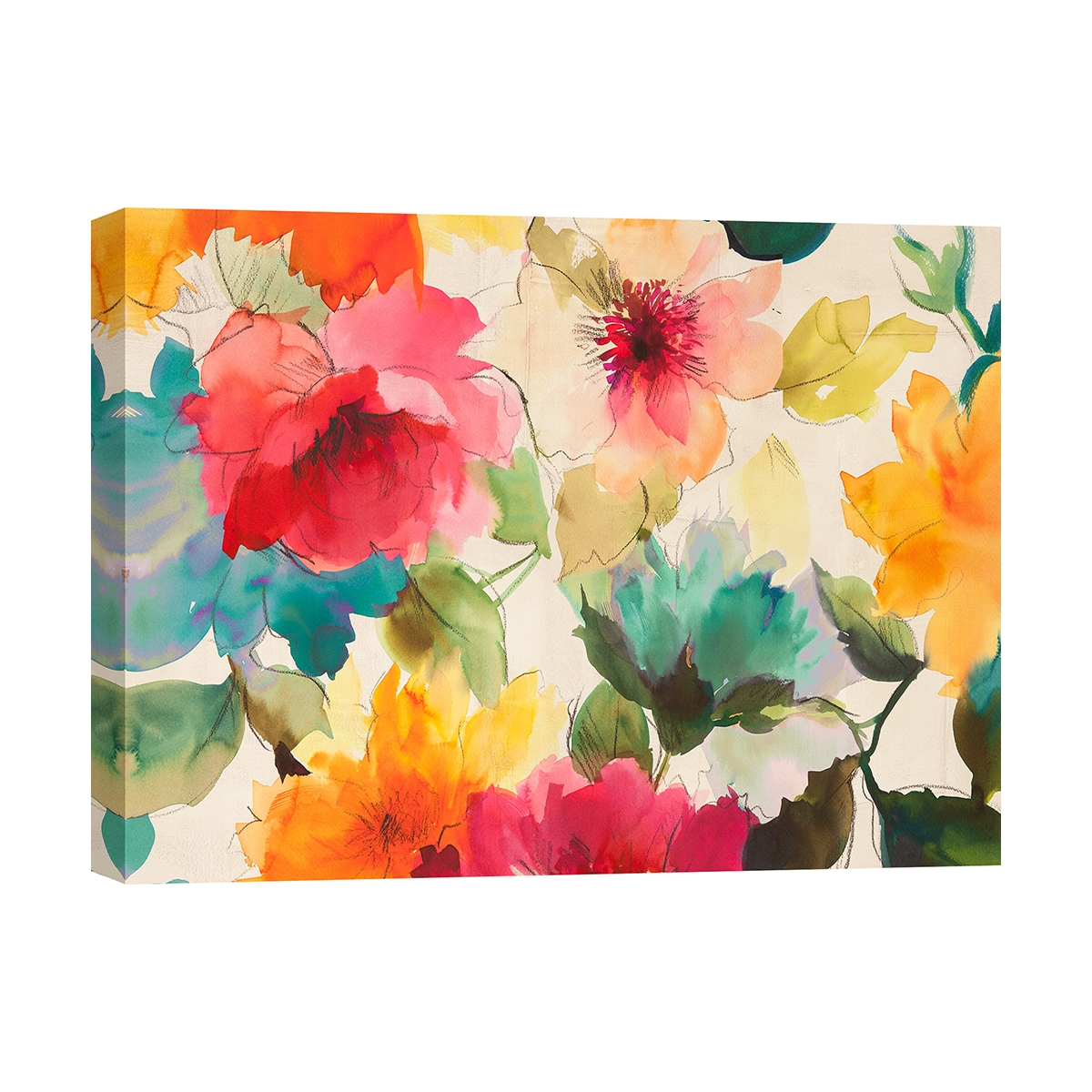Cuadro con impresión floral sobre lienzo Harmonic Spring Kelly Parr Promoción