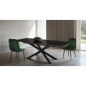 Mesa extensible 90x160-220 cm patas cruzadas efecto mármol Ward Marble Venta