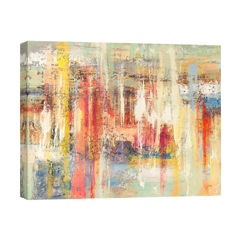 Cuadro abstracto moderno en lienzo canvas Colori riflessi Lucas Promoción