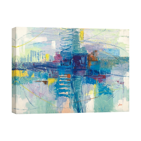 Cuadro sobre lienzo con impresión abstracta "Di sera sul mare" Lucas Promoción
