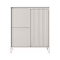 Aparador alto de diseño con armario de 3 puertas para sala de estar o entrada Kergi Oferta