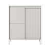 Aparador alto de diseño con armario de 3 puertas para sala de estar o entrada Kergi Oferta