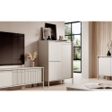 Aparador alto de diseño con armario de 3 puertas para sala de estar o entrada Kergi Descueto