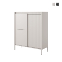 Aparador alto de diseño con armario de 3 puertas para sala de estar o entrada Kergi Promoción