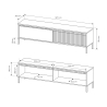 Mueble bajo para TV de salón diseño moderno 2 puertas Kergi Medidas