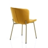 Juego de 4 sillas modernas de tela para comedor y cocina Rann Gold Descueto