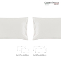 Juego de 2 fundas para almohadas 50x80 cm de algodón percal con solapa Miami Características