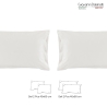 Juego de 2 fundas para almohadas 50x80 cm de algodón percal con solapa Miami Características
