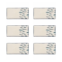 Set de 6 platos rectangulares de cerámica para servir 29x15 cm Marechiaro Promoción