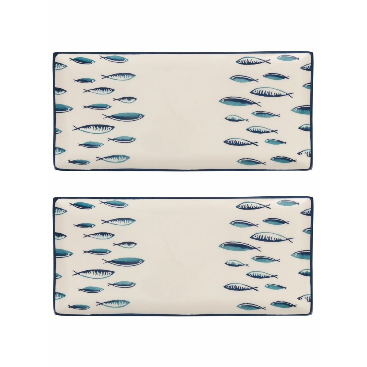Juego de 2 platos rectangulares para servir de cerámica 36x16cm Marechiaro Promoción Juego de 2 platos rectangulares para servir de cerámica 36x16cm Marechiaro Promoción