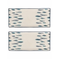 Juego de 2 platos rectangulares para servir de cerámica 36x16cm Marechiaro Promoción