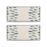 Juego de 2 platos rectangulares para servir de cerámica 36x16cm Marechiaro Promoción